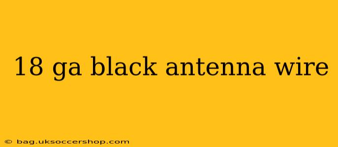 18 ga black antenna wire