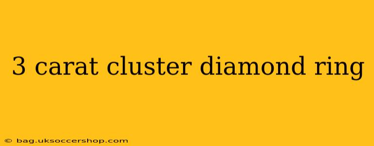 3 carat cluster diamond ring