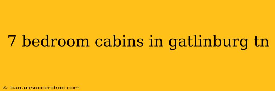 7 bedroom cabins in gatlinburg tn