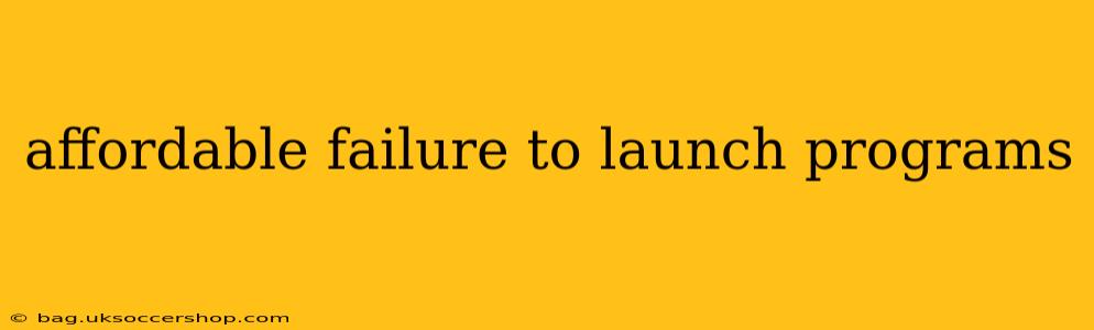 affordable failure to launch programs