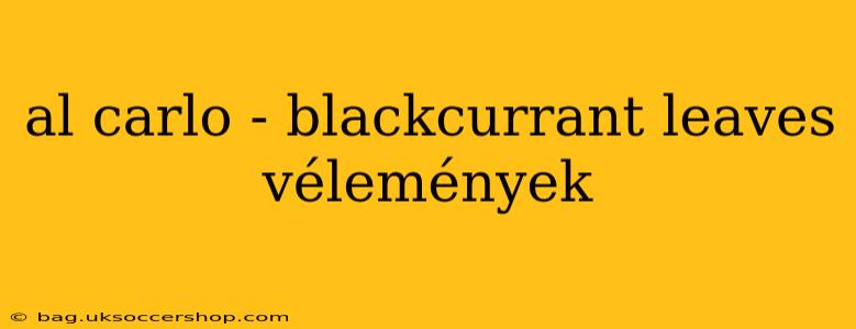 al carlo - blackcurrant leaves vélemények
