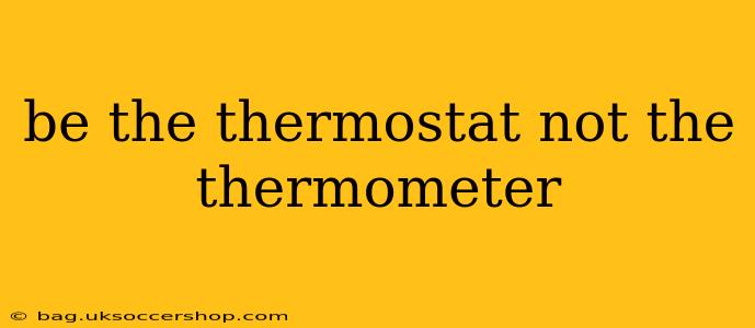 be the thermostat not the thermometer