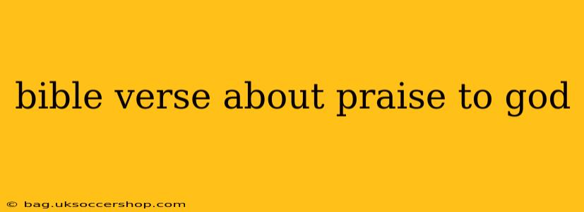 bible verse about praise to god