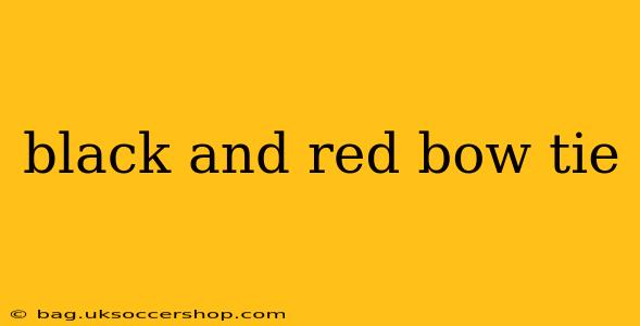 black and red bow tie