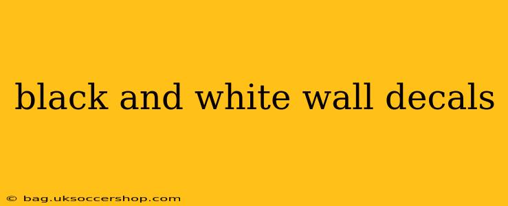 black and white wall decals