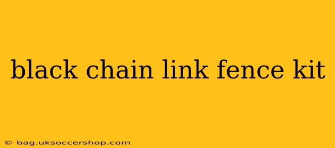 black chain link fence kit