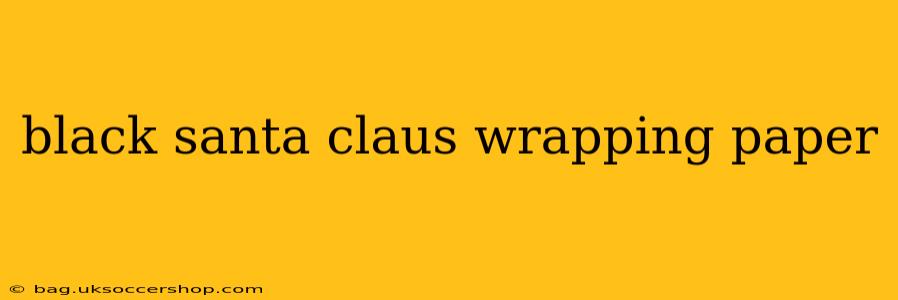 black santa claus wrapping paper