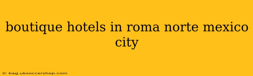 boutique hotels in roma norte mexico city
