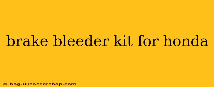 brake bleeder kit for honda