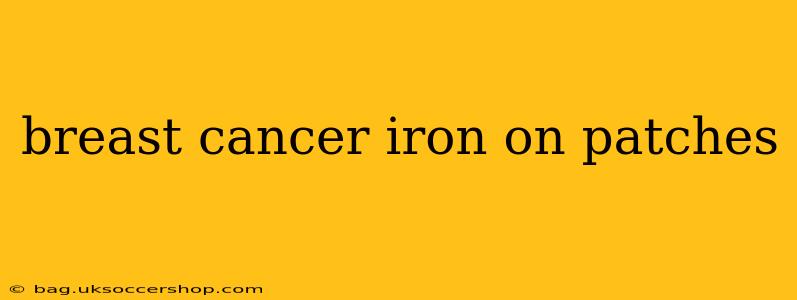 breast cancer iron on patches