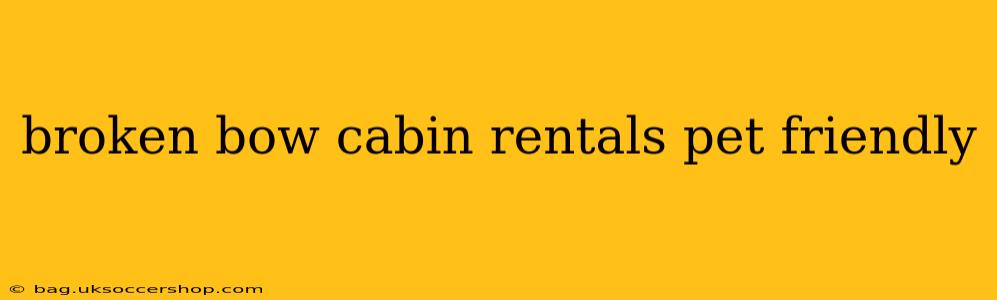 broken bow cabin rentals pet friendly