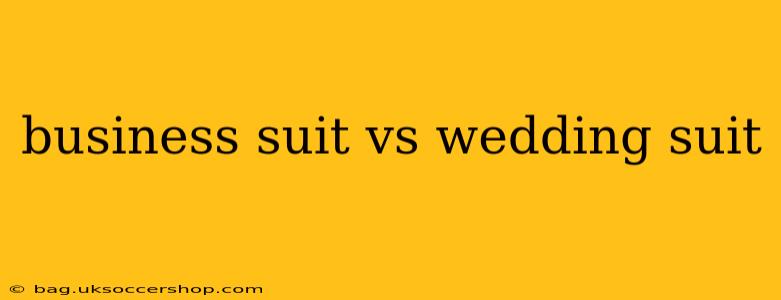 business suit vs wedding suit