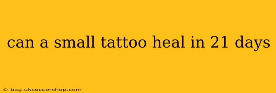 can a small tattoo heal in 21 days