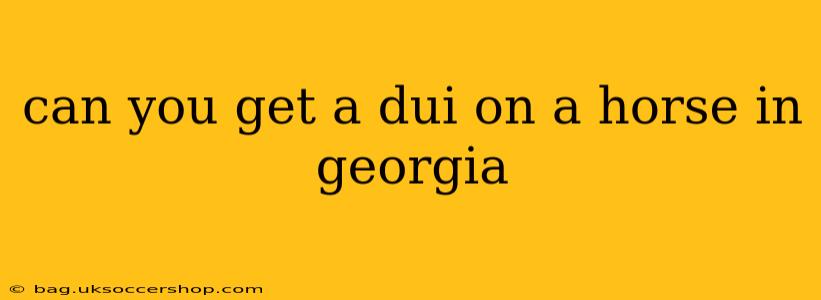 can you get a dui on a horse in georgia