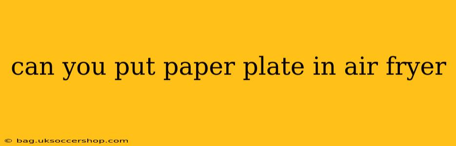 can you put paper plate in air fryer