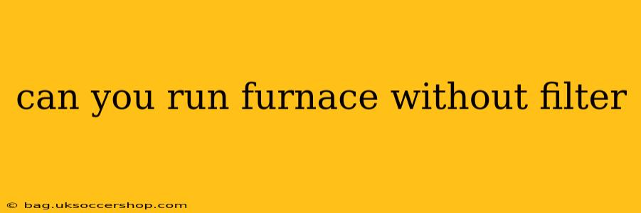 can you run furnace without filter