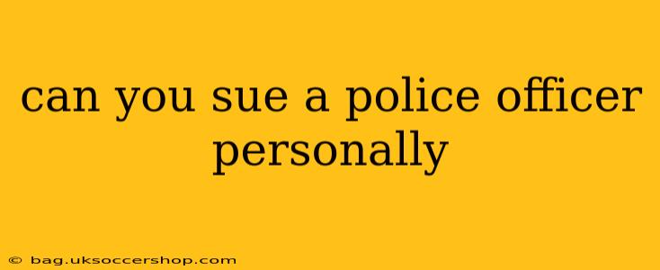 can you sue a police officer personally