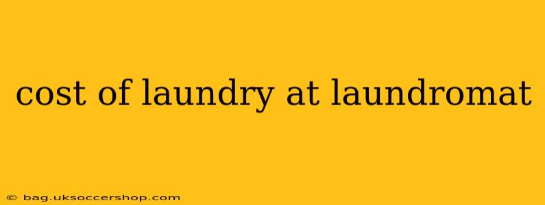 cost of laundry at laundromat