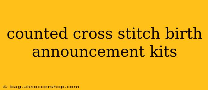 counted cross stitch birth announcement kits