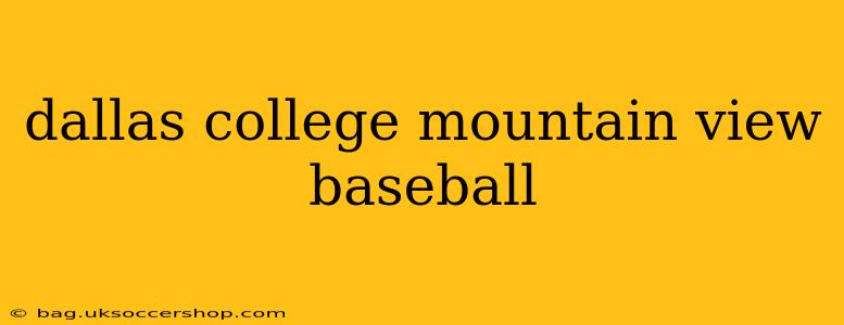dallas college mountain view baseball