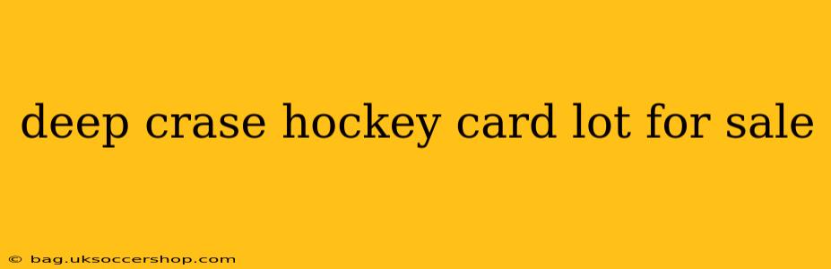 deep crase hockey card lot for sale