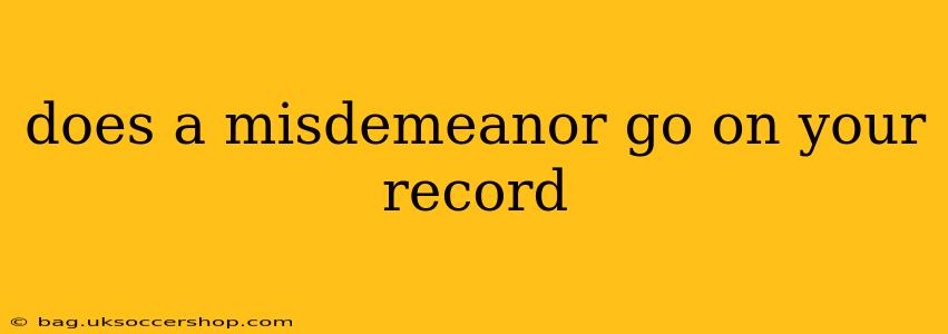 does a misdemeanor go on your record