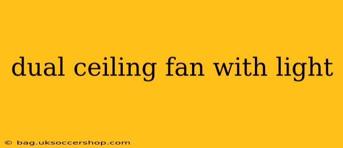 dual ceiling fan with light