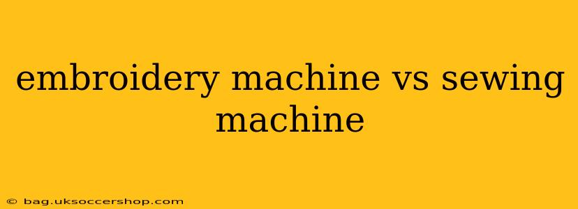 embroidery machine vs sewing machine