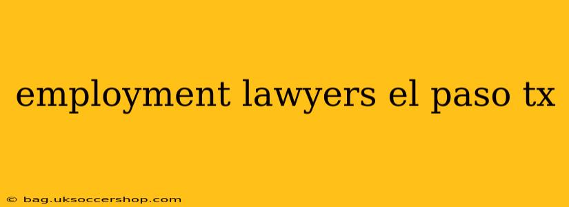 employment lawyers el paso tx