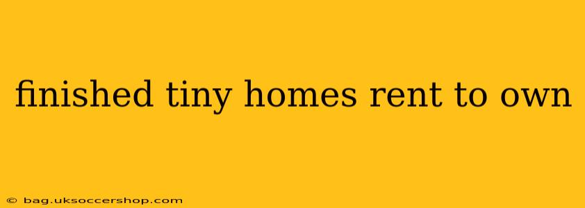 finished tiny homes rent to own