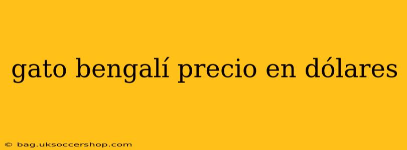 gato bengalí precio en dólares
