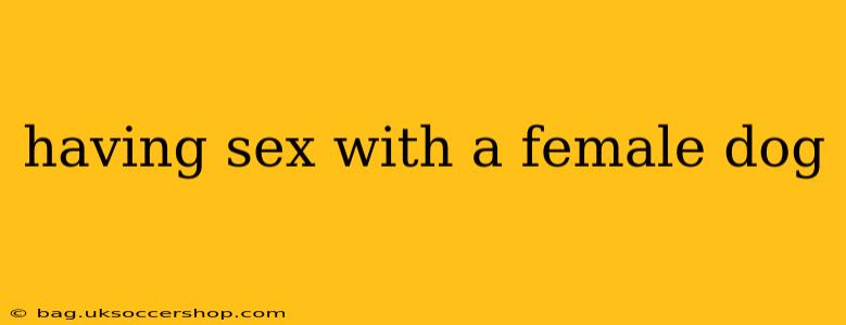 having sex with a female dog