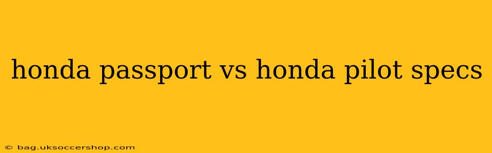 honda passport vs honda pilot specs