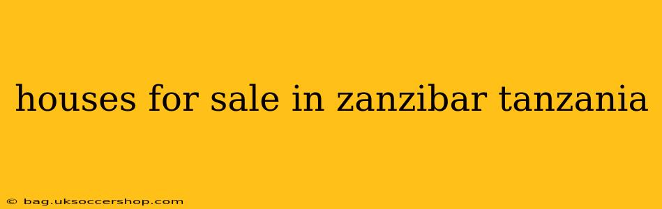 houses for sale in zanzibar tanzania