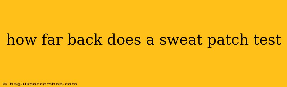 how far back does a sweat patch test