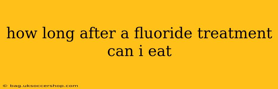 how long after a fluoride treatment can i eat
