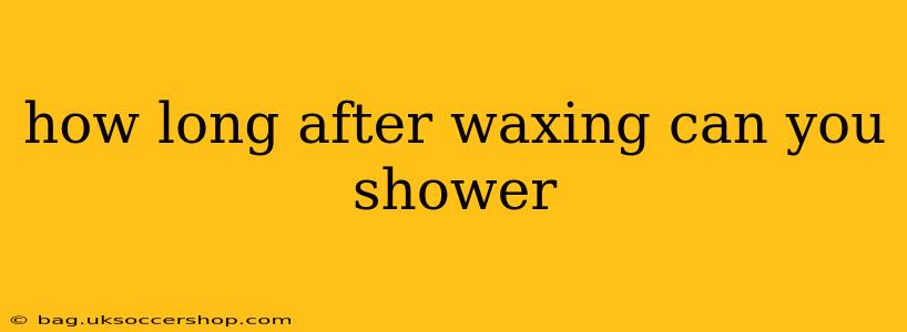 how long after waxing can you shower