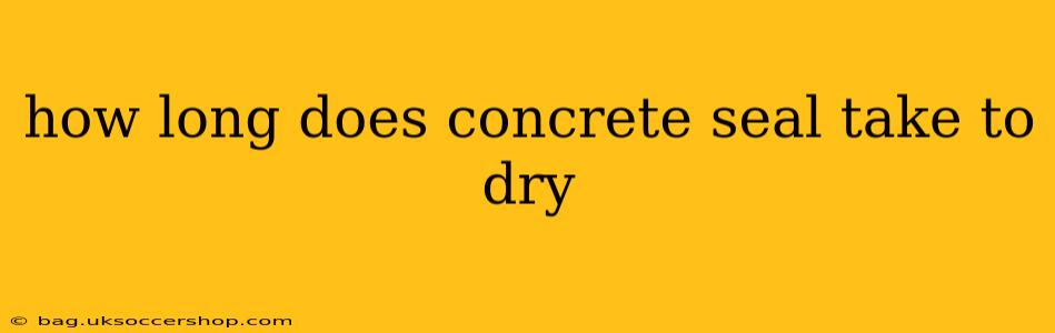 how long does concrete seal take to dry