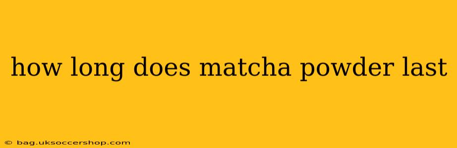 how long does matcha powder last