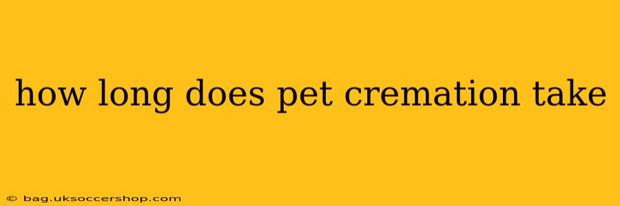 how long does pet cremation take