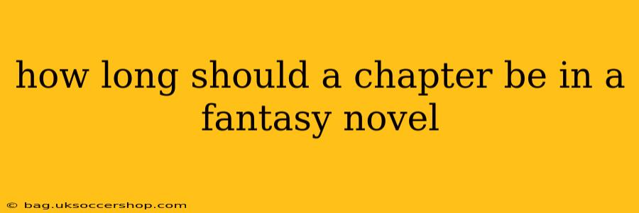 how long should a chapter be in a fantasy novel
