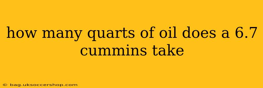 how many quarts of oil does a 6.7 cummins take