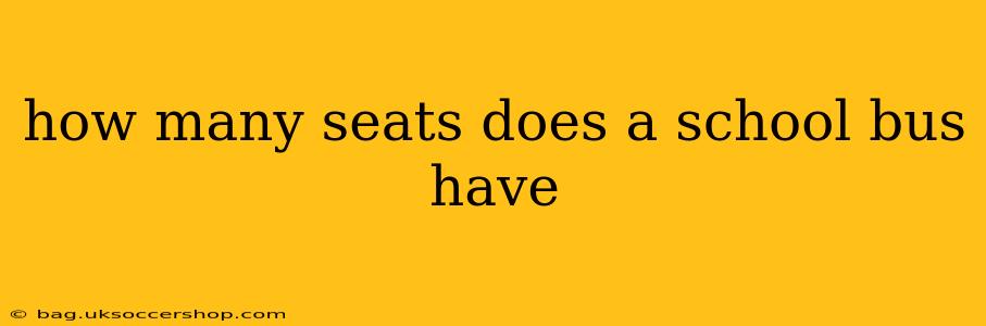 how many seats does a school bus have