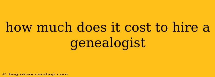 how much does it cost to hire a genealogist
