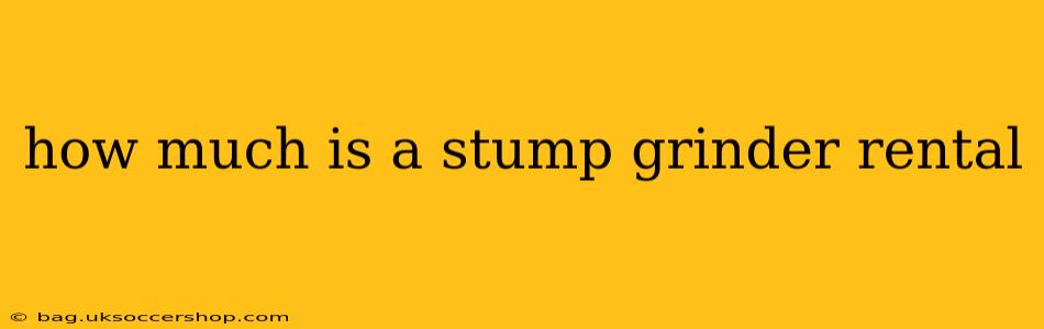how much is a stump grinder rental