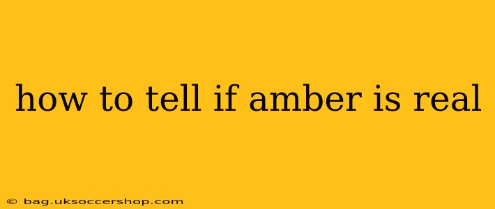 how to tell if amber is real