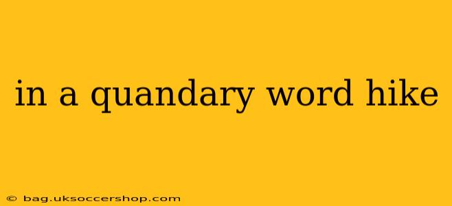 in a quandary word hike