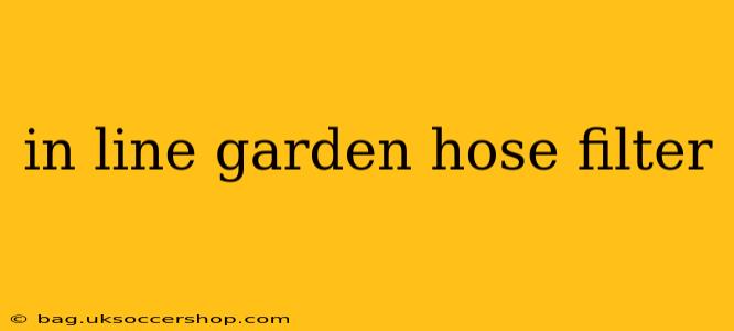 in line garden hose filter