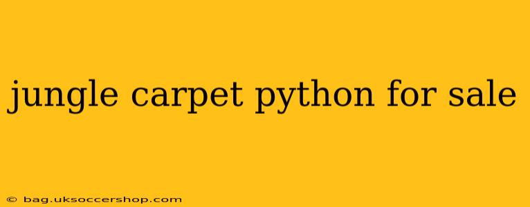 jungle carpet python for sale