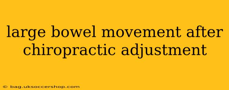 large bowel movement after chiropractic adjustment